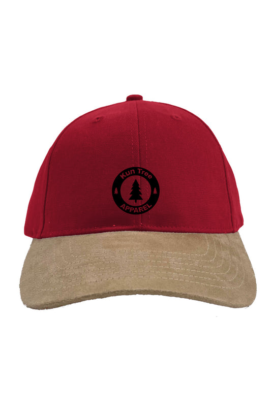 Faux Suede Kuntree cap red/tan