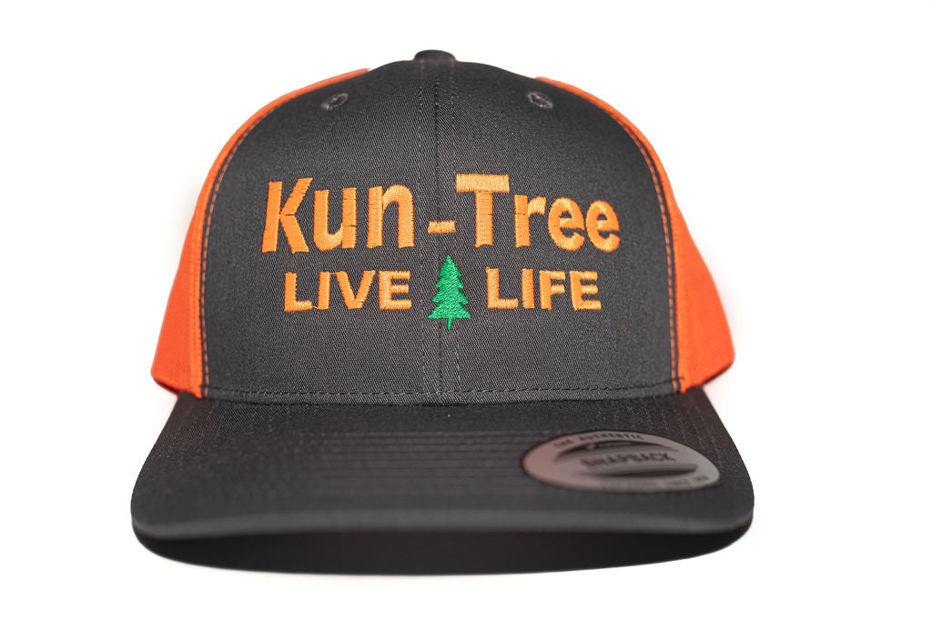 Black Live Life Orange Mesh