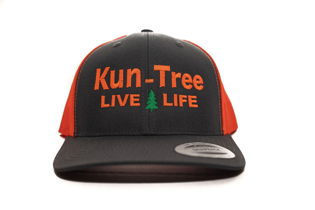 Black Live Life Orange Mesh