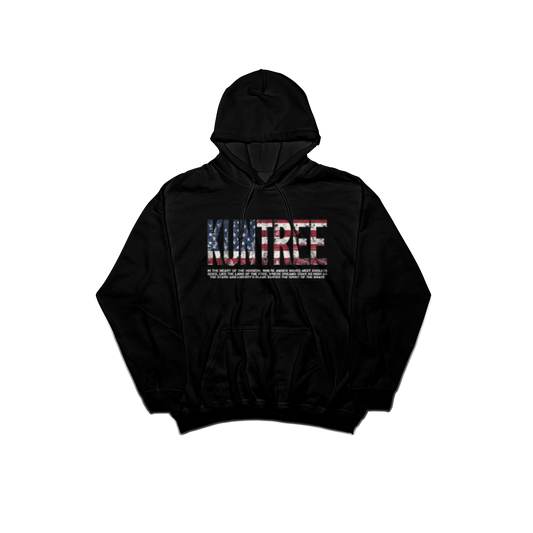 Kuntree US flag hoodie black