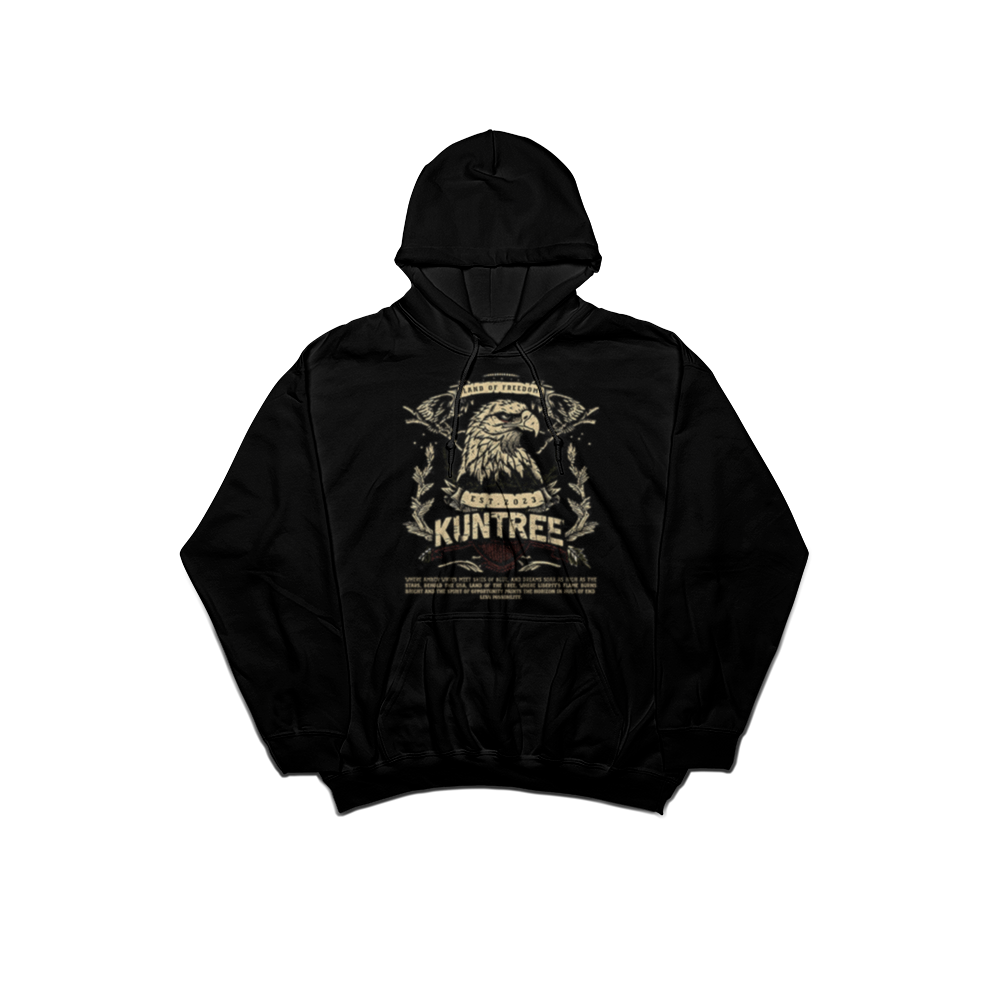 Kuntree Freedom Eagle Hoodie Black